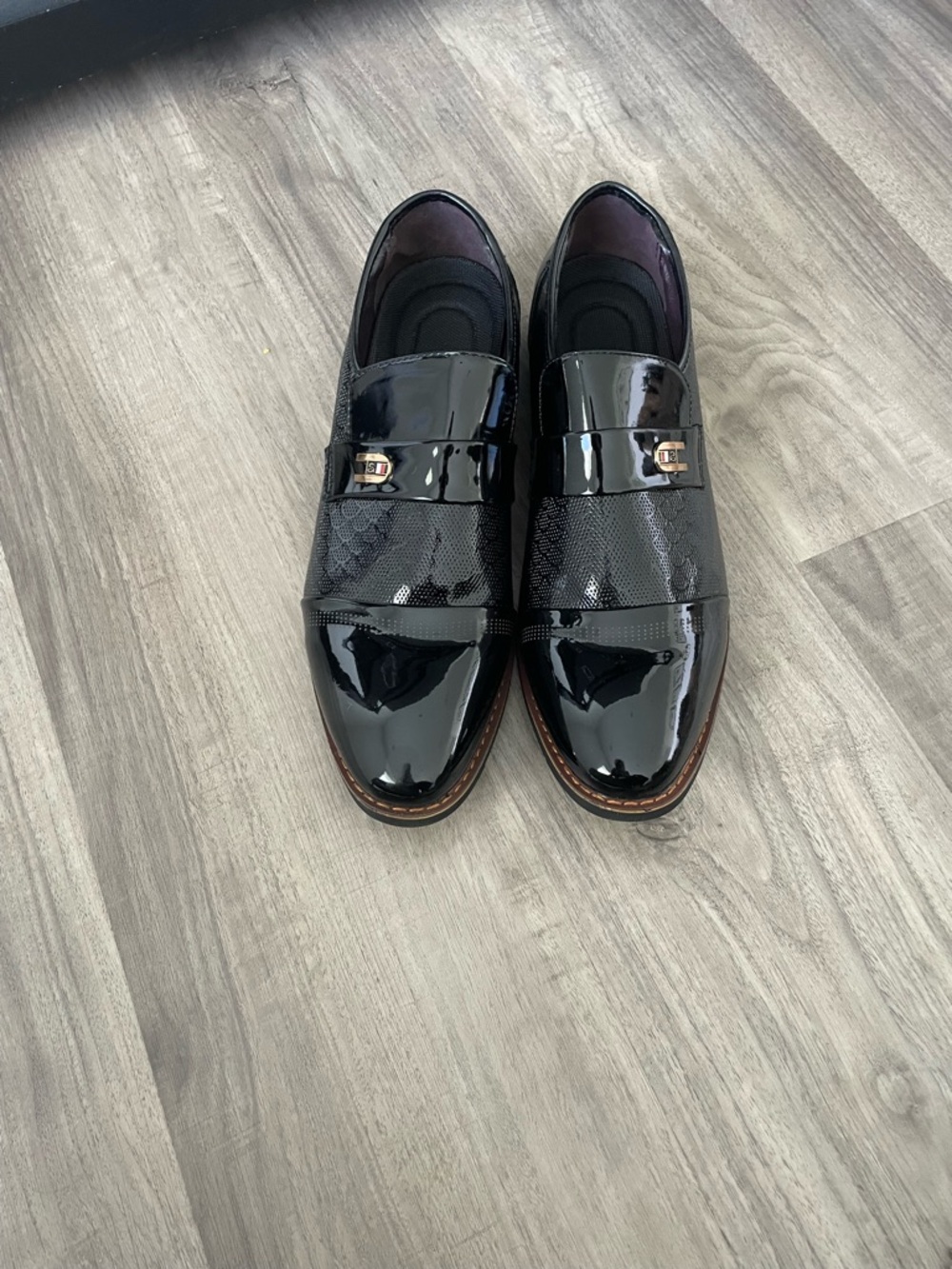 Black Patent Leather Men’s Slip-On Dress Shoes
